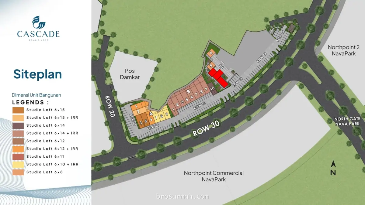 siteplan cascade studio loft bsd