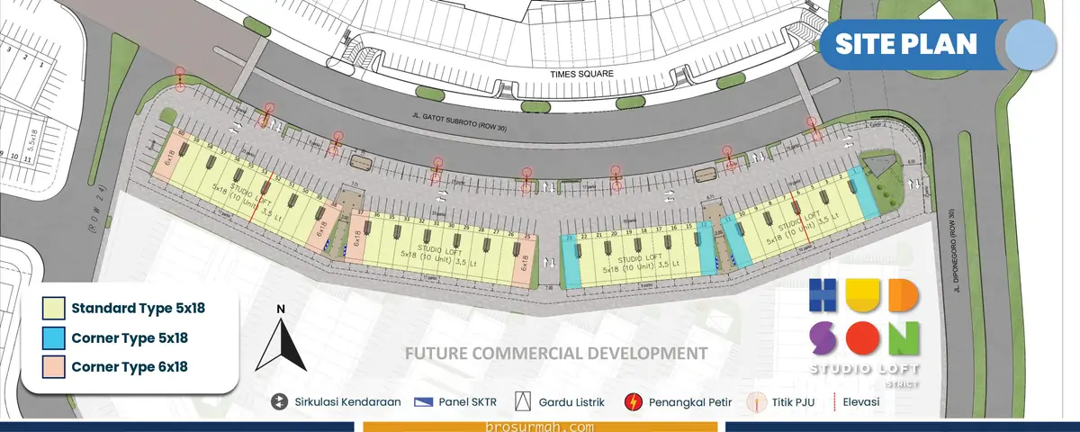 siteplan hudson studio loft gading serpong