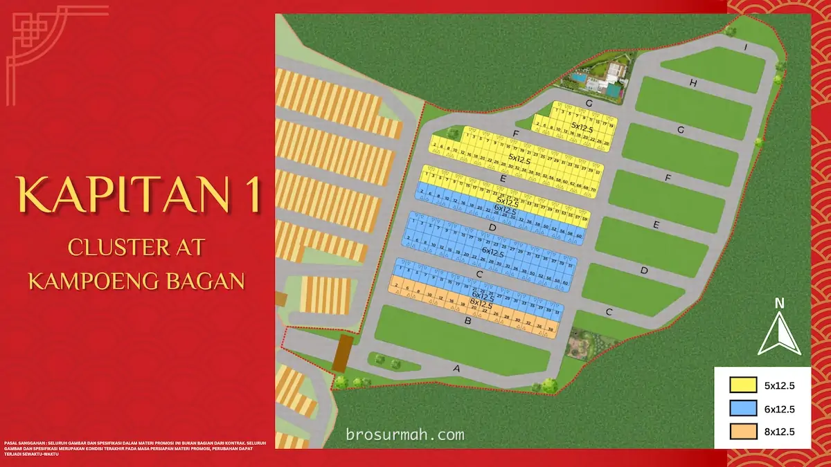 siteplan cluster kapitan kampoeng bagan pik2