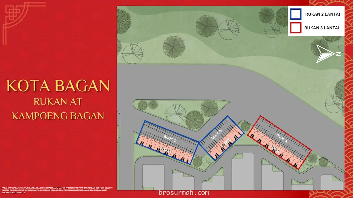 siteplan rukan kota bagan pik2