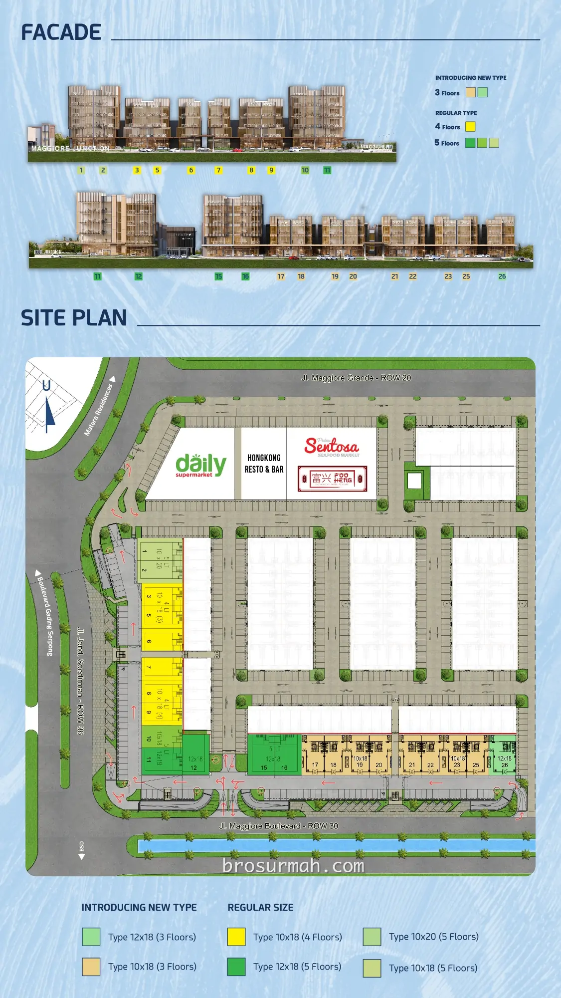 siteplan ruko Maggiore Business Loft paramount land