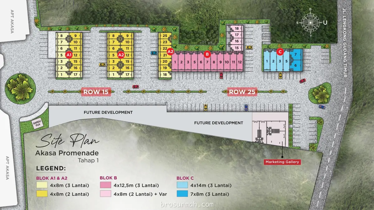 siteplan ruko akasa promenade