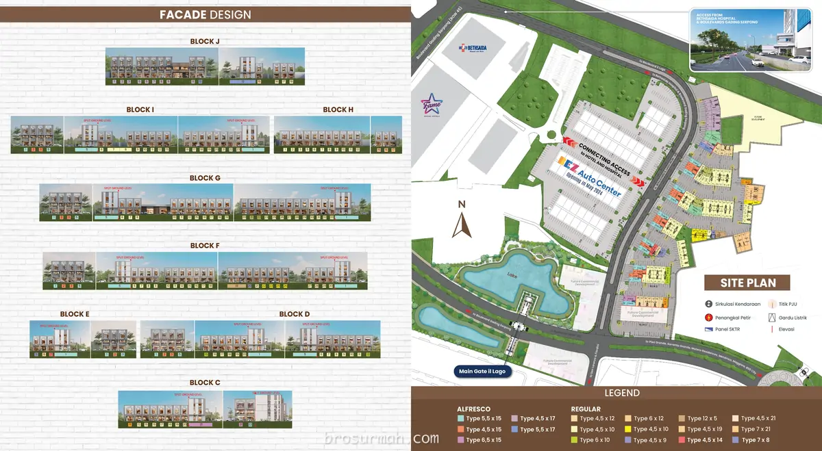 blokplan ruko illago Grande Paramount Land