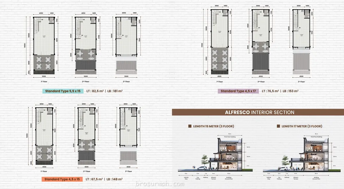 denah ruko illago grande tipe alfresco standard