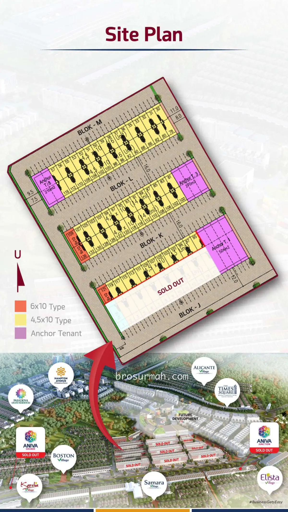 siteplan ruko madison grande paramount land