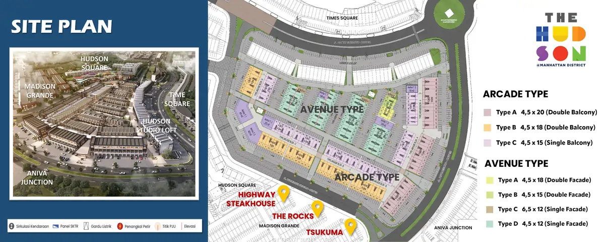 siteplan ruko hudson gading serpong