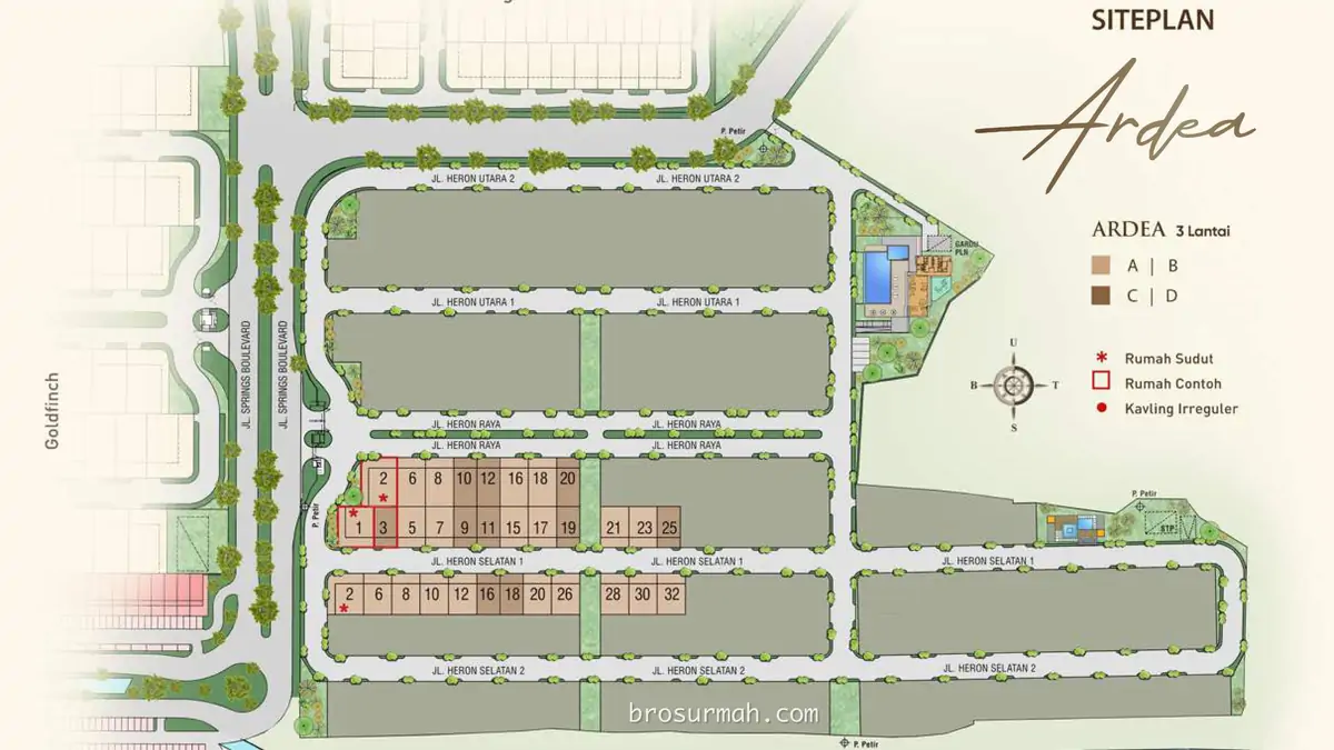 siteplan ardea summarecon serpong tahap pertama