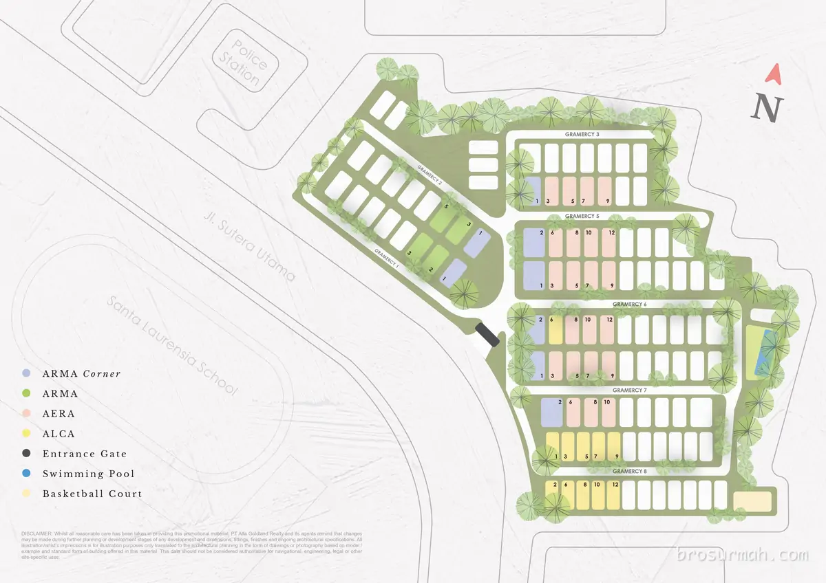 siteplan gramercy Alam Sutera