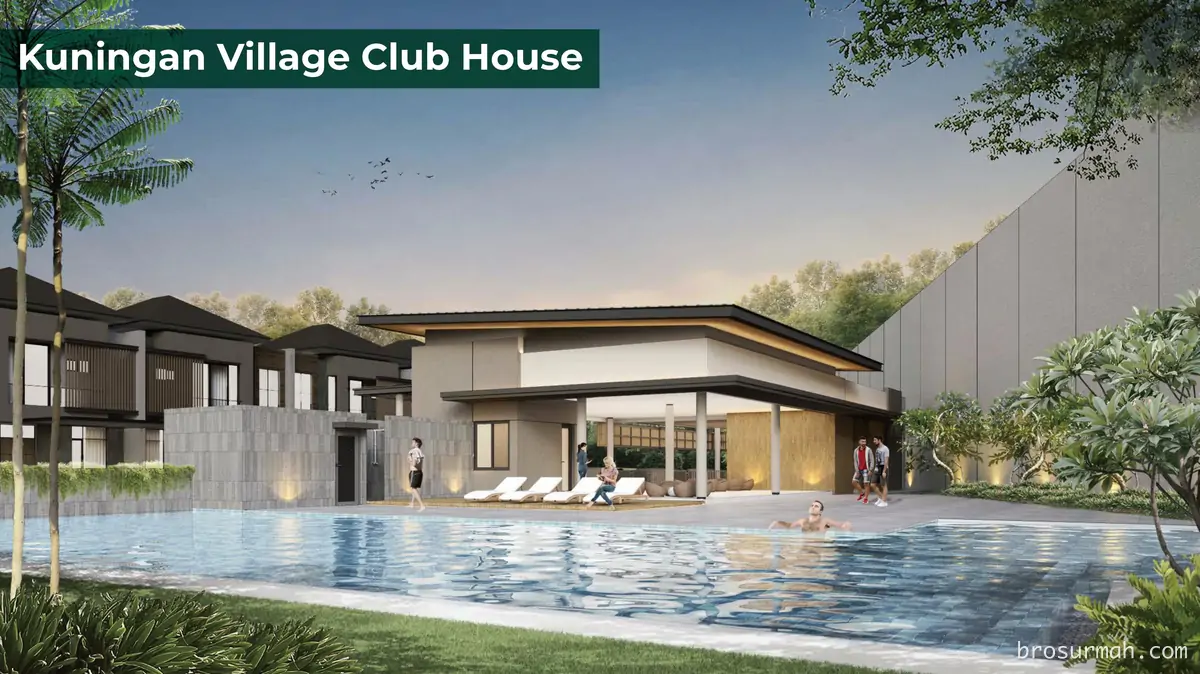 kolam renang club house kuningan village pik2